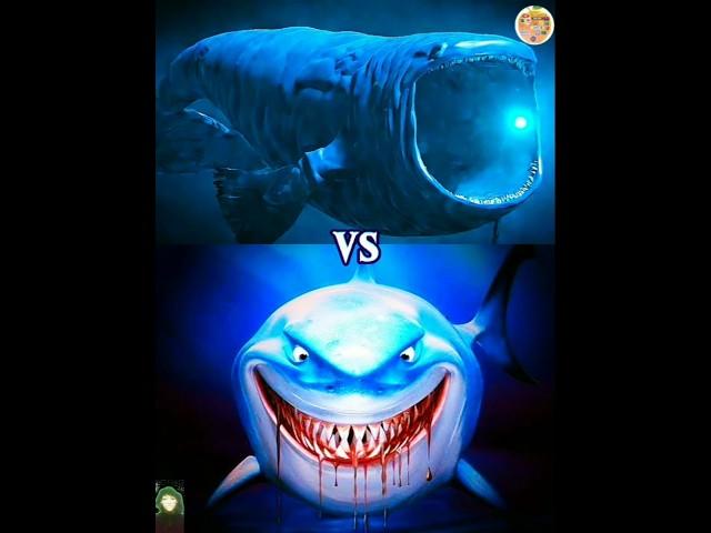 megalodon vs The bloop°sharktopus°giant moray eel°hippocampus #shorts #viral #monster #music #the