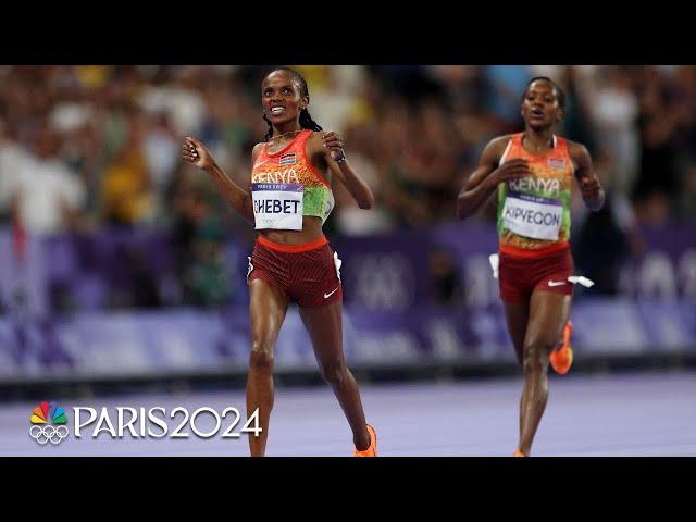 Beatrice Chebet OWNS the home stretch to win women's 5000m | Paris Olympics | NBC Sports