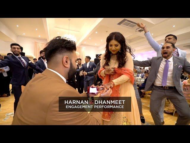 Harnan & Dhanmeet | Epic Engagement Bhangra Performance #PML