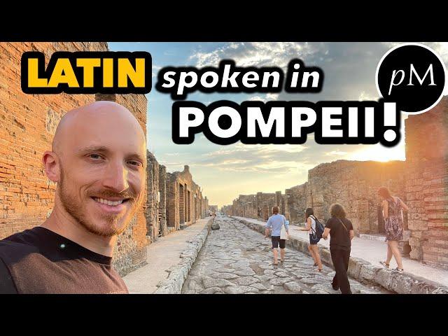 American speaks Latin to Italians in Pompeii  watch their reaction!  