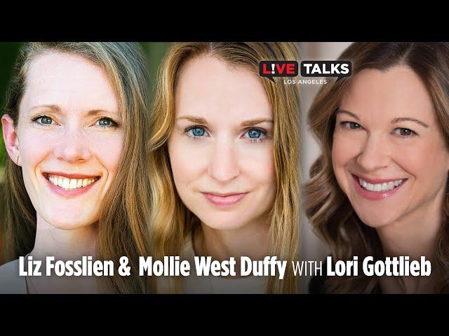 Liz Fosslien & Mollie West Duffy with Lori Gottlieb at Live Talks Los Angeles