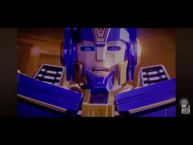 Megatron fights Sentinel prime then Megatron lets Orion pax fall and he gets revived(Spoiler alert.