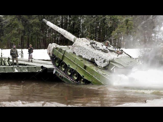 German Made Leopard 2 Shows its Incredible Power During River Crossing