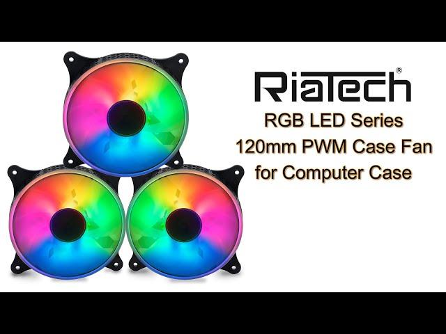 RGB LED PWM Case Fan for Computer Case-Ultra Quiet Long Life Gaming PC Cooling Fan-RGB PWM connector