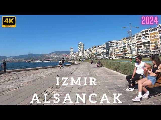 Izmir, Turkey walking tour 4K 60FPS 2024 | Izmir city center walk