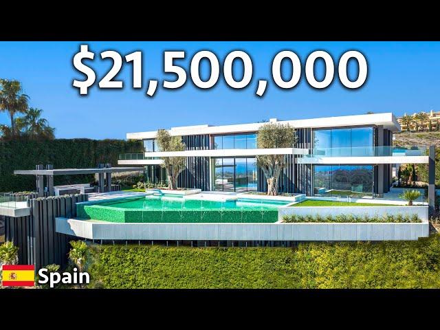 Inside an ULTRA MODERN Spain Mega Mansion With Ocean Views!