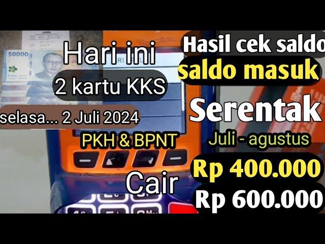 PKH hari ini, Yes cair 2 kartu KKS  cair  400 ribu... 600 ribu masuk KKS golongan KPM ini