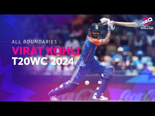 Every Virat Kohli boundary at T20WC 2024