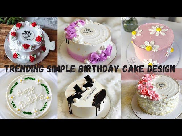 Simple Birthday Cake design | Cake Design for birthday | Beginner Cake Design | Birthday Cake Photo