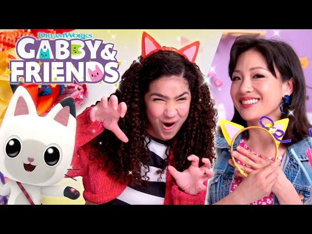 Making Wild Cat Headbands with Gabby & Constance Wu! | GABBY & FRIENDS