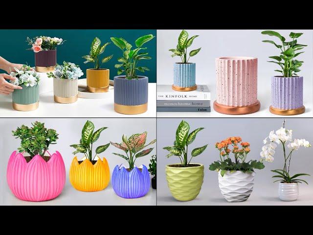 Pottery Making || Cement flower vase - Cement tree pot making