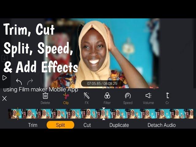 How to Cut, Split, Trim on Film Maker Pro- free movie editor for simple video editing 2021