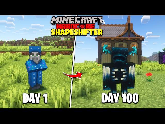 I Survived 100 Days as a SHAPESHIFTER in Minecraft Hardcore (HINDI)