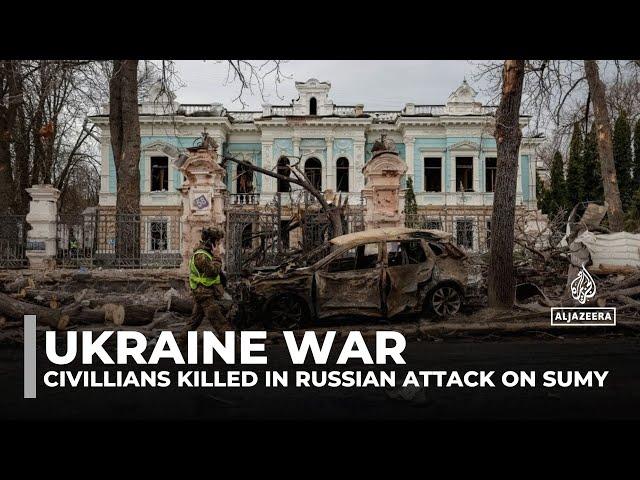 At least 34 killed in Russian attack on Ukraine’s Sumy condemned by EU, US