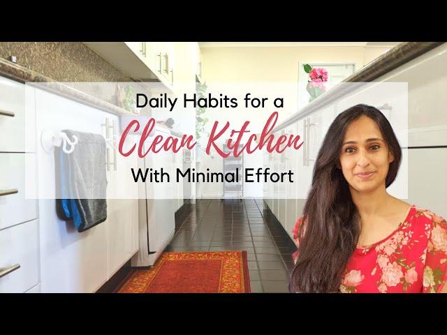 20 DAILY HABITS FOR A CLEAN AND ORGANIZED KITCHEN