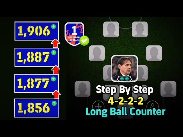 GOATED 4-2-2-2  How To Build PERFECT  Long Ball Counter 4-2-2-2 Squad Building In eFootball 2025 