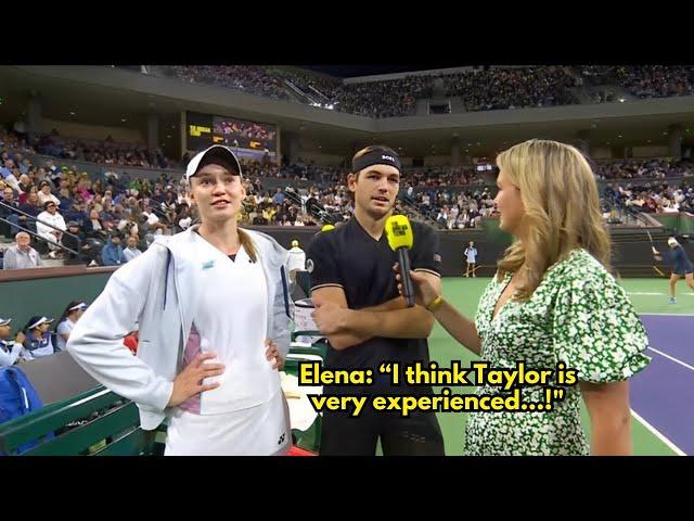 Rybakina & Fritz Interview after beating Anisimova & Medvedev at Eisenhower Cup