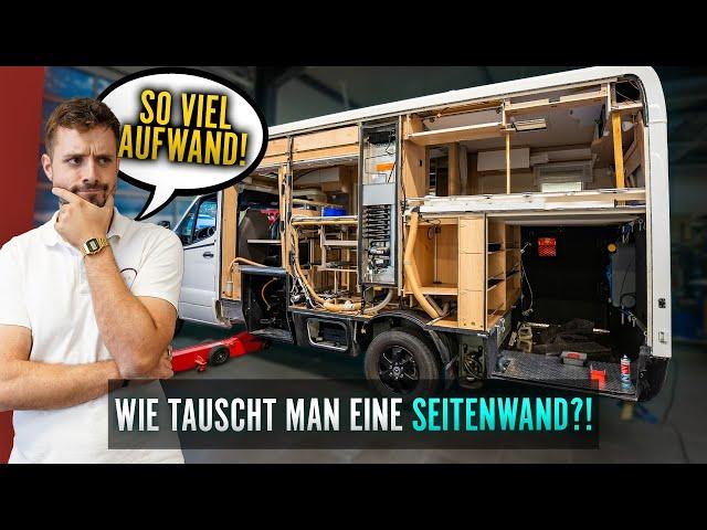 Wir tauschen eine komplette SEITENWAND!  | Königsdisziplin in der Wohnmobil-Werkstatt 