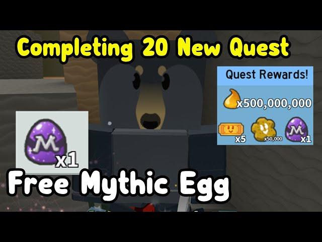 Got Free Mythic Egg! Completing New Black Bear Mythic Quests - Bee Swarm Simulator