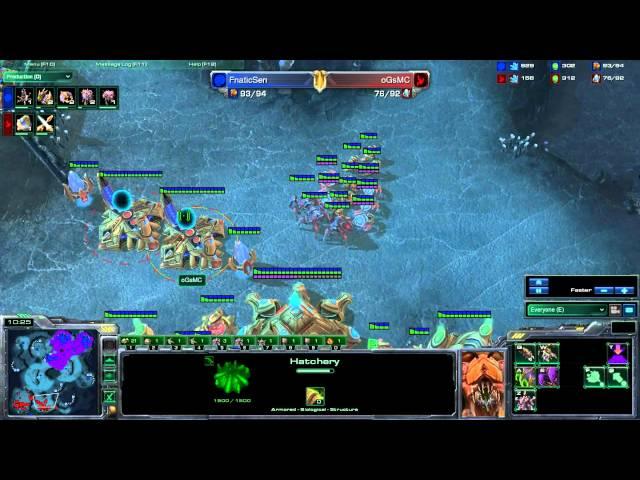 oGs'MC (P) vs Fnatic'Sen (Z) Game 3 - NASL Season 1 Semifinals