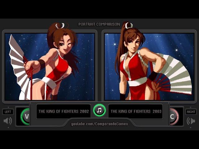 Portrait Comparison of The King of Fighters 02/03 (KOF 02 vs KOF 03) Side by Side Comparison