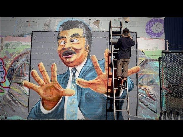 Neil deGrasse Tyson Street Art Mural