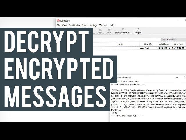 How To Decrypt PGP Messages | gpg4win Kleopatra Tutorial