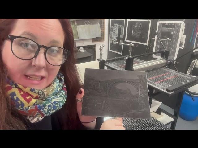 How to set the pressure on your Etching Press. Tutorial to get you printing by Jenny Gunning