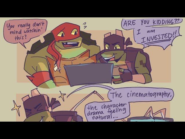 Watching TV Shows Together||(ROTTMNT Comic Dub)