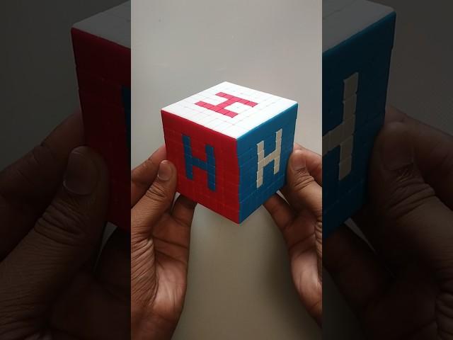 'H' Pattern on 8x8 Rubik's Cube #shorts #video #cube #puzzle #game