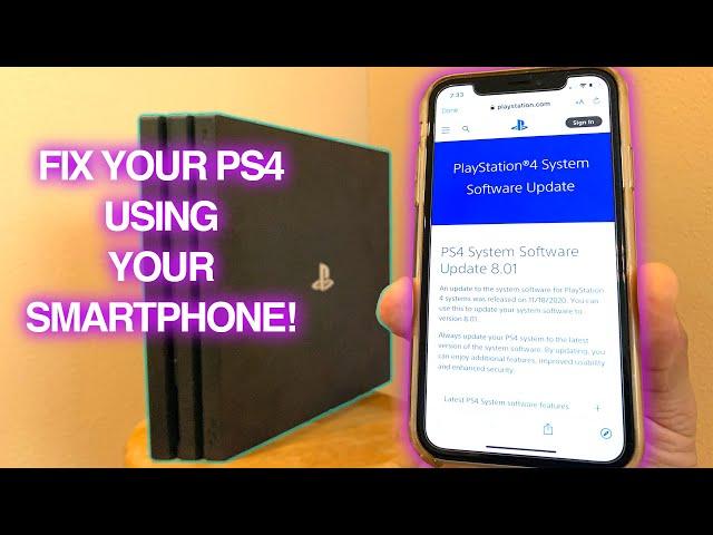 How to Reinstall PS4 Update Using Your SMARTPHONE Without Losing Data