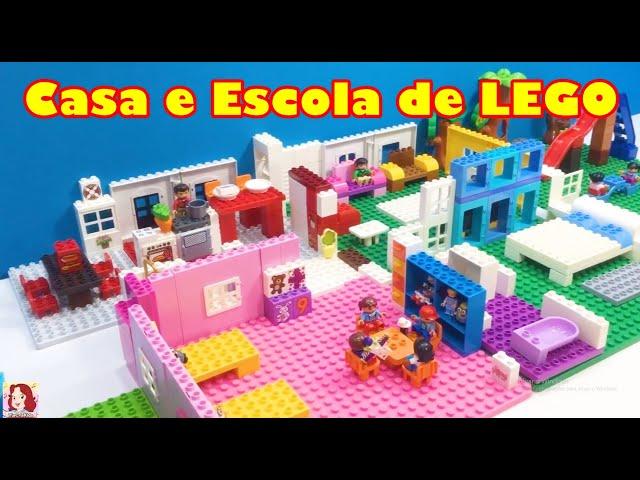 Vamos brincar de lego? Vem montar comigo: escola e casa de lego! #lego #tiacris #momentodacriança