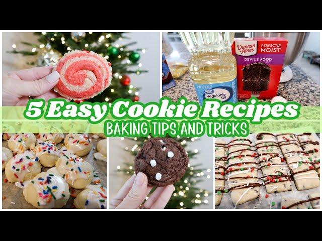 5 EASY COOKIE RECIPES | Holiday Baking 