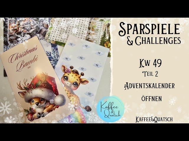 Sparspiele und Challenges  KW49  Kalender öffen Nikolaus