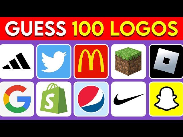 Guess the Logo in 3 Seconds | 100 Famous Logos | Logo Quiz 2023