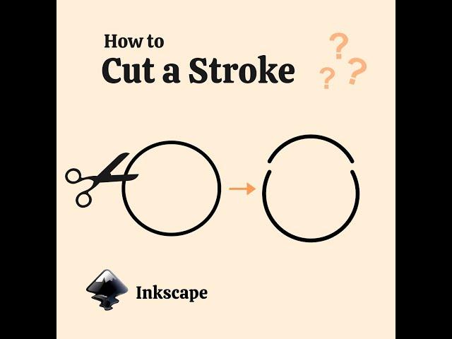 How to cut out stroke of any shape with Inkscape | Inkscape tutorial for beginners