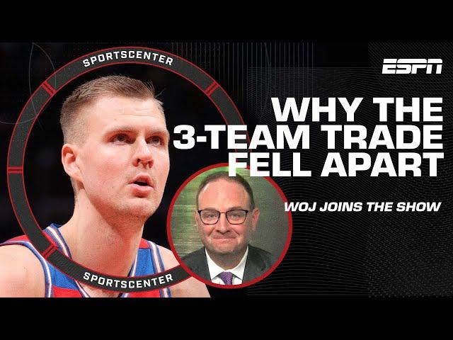 Woj explains why 3-team trade with Porzingis to Celtics fell apart | SportsCenter