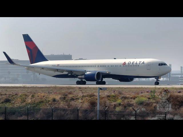 Delta 767-300(ER) Takeoff From Los Angeles International Airport