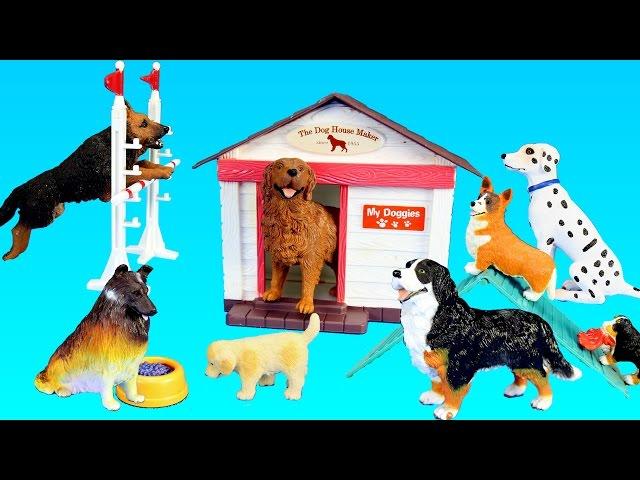 Toy Dogs School Playset For Kids - Learn Animal Names For Kids