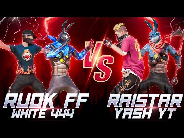 YASH YT BOSS vs WHITE 444  RAISTAR vs RUOK  ️PART 1 - War Begins  Freefire 3D Animation  4K