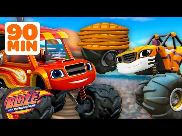 90 MINUTES of Blaze's FOOD Missions, Rescues, & Transformations!  | Blaze and the Monster Machines