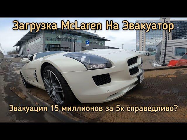 Mercedes McLaren На эвакуаторе Загрузка с досками