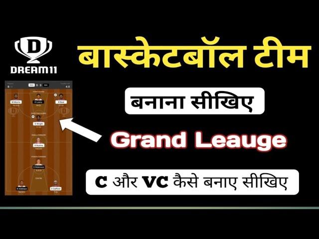 Dream11 Basketball | Team Making | How to make Fantasy Basketball Grand Leauge Team ? MSM