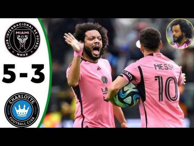 Messi Hattrick in 5 Minutes , Marcelo Debut ️Inter Miami vs Charlotte 5/3 -Highlights & All Goals