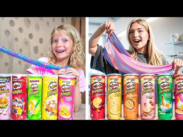 PRINGLES SLIME CHALLENGE!: THEN vs NOW!