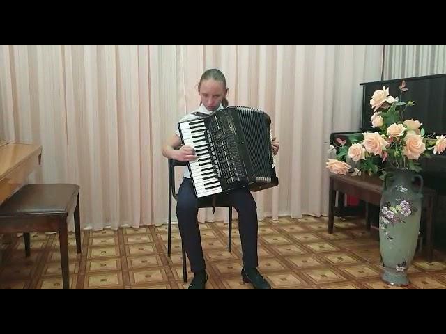 Саранча Александра, 6 класс, аккордеон. РНП "Тонкая рябина" обр. В. Мотов