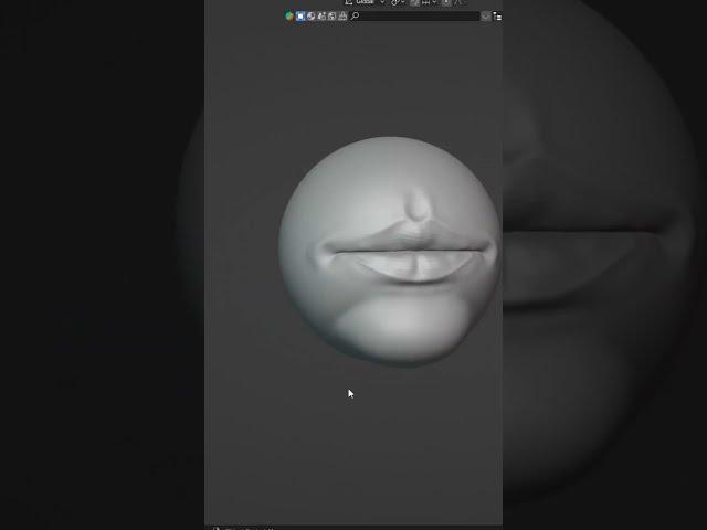 Lips Sculpting in a Few Seconds | Quick Blender Tutorial #blender #blendershorts #shorts