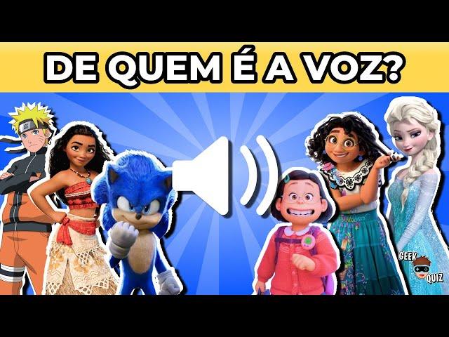 ADIVINHE O PERSONAGEM PELA VOZ | Desafio INCRÍVEL