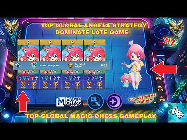 DOMINATING MYTHIC WITH TOP GLOBAL ANGELA STRATEGY - BEST MAGIC CHESS SYNERGY - MAGIC CHESS GO GO