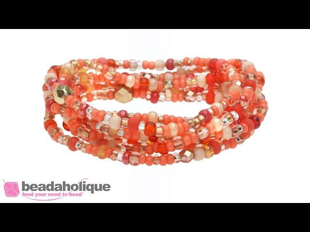 How to Make a Stretch Cord Bracelet with Seed Beads